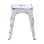 Indoor and Outdoor Iron Stool Height 45 cm - Stationery Viadurini