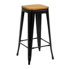 Indoor and Outdoor Iron Stool Height 76 cm - Stationery Viadurini
