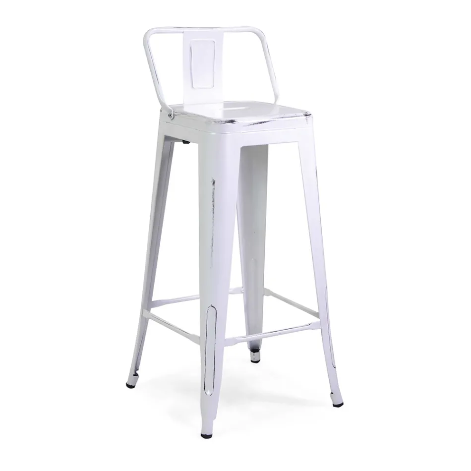 Indoor and Outdoor Iron Stool Height 94 cm - Stationery Viadurini