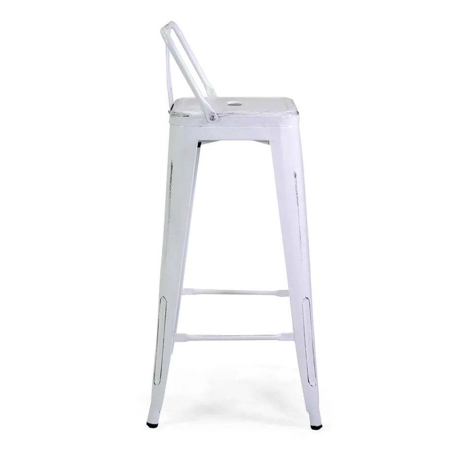 Indoor and Outdoor Iron Stool Height 94 cm - Stationery Viadurini