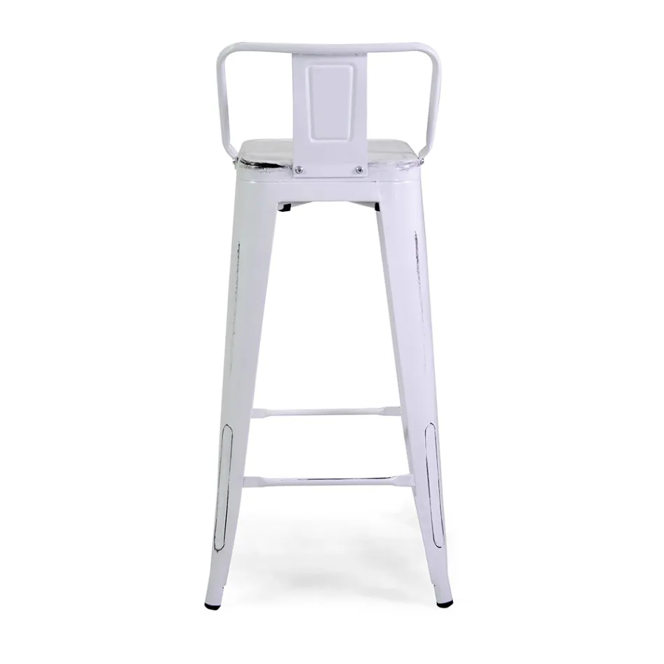 Indoor and Outdoor Iron Stool Height 94 cm - Stationery Viadurini