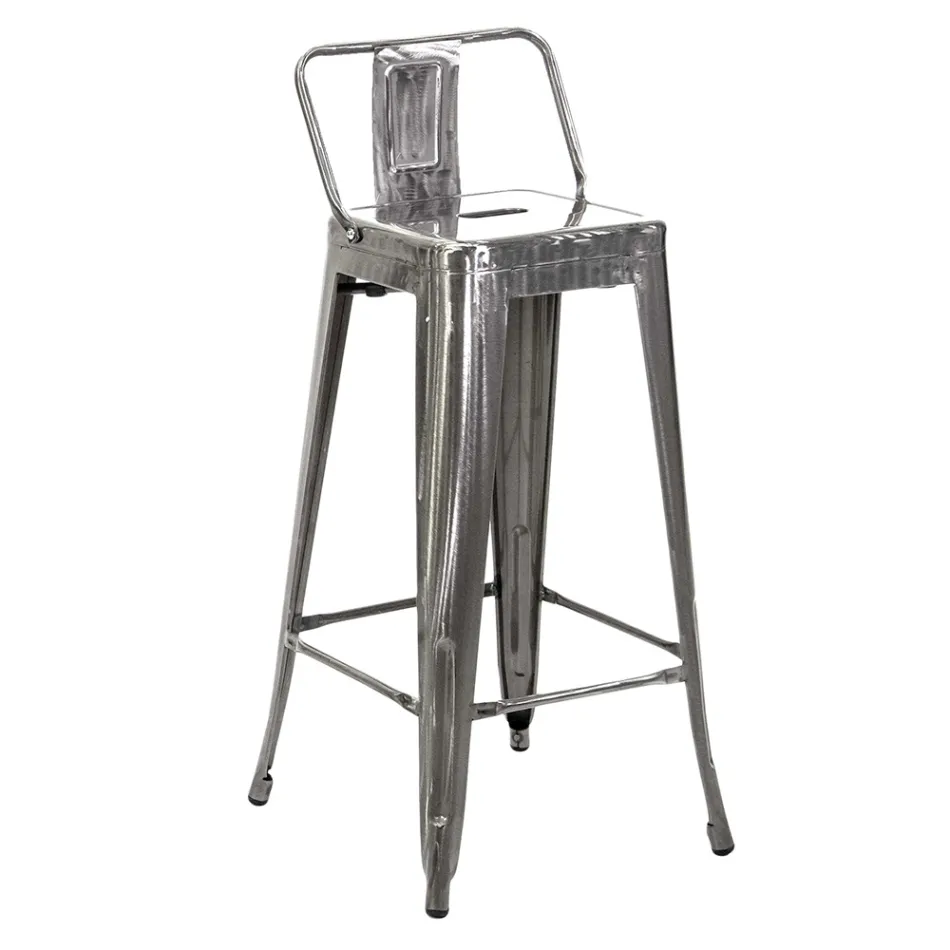Indoor and Outdoor Iron Stool Height 94 cm - Stationery Viadurini