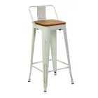 Indoor and Outdoor Stool in Iron and Wood - Stationery Viadurini