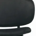 Living Room Stool Made of Steel and Velvet Made in Italy - Rimini Viadurini