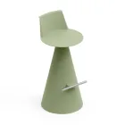 Living Room Stool Made of Polyethylene with Footrest - Ellipse Viadurini