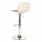 Design Stool with Gas Lift in Fabric and Chromed Metal, 2 Pieces - Chrome Viadurini