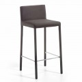 Modern design stool with back H. 86 cm Alwyn, made in Italy 