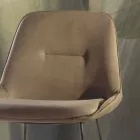 Modern Design Stool with Painted Metal Sled - Ines Viadurini