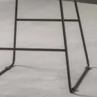 Modern Design Stool with Painted Metal Sled - Ines Viadurini