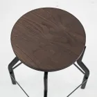 Modern design stool in metal and wood adjustable Livorno1 Viadurini