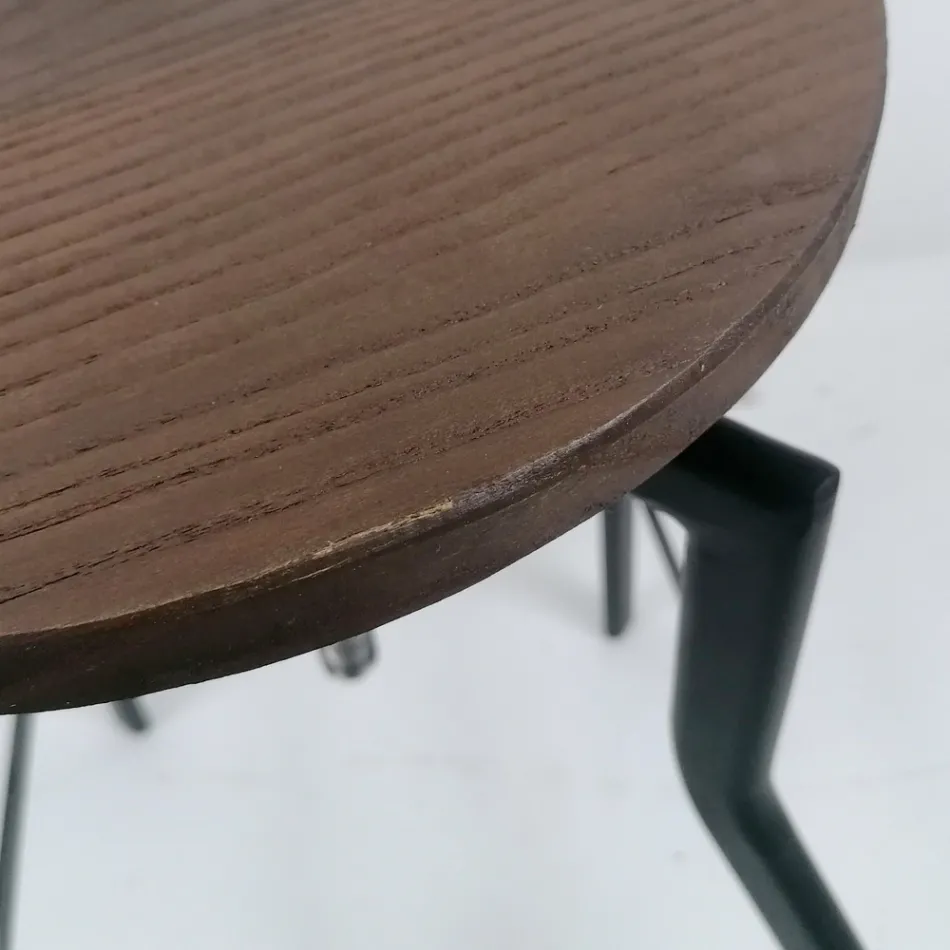 Modern design stool in metal and wood adjustable Livorno1 Viadurini