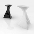 Modern Solid Surface stool Vega, handcrafted in Italy