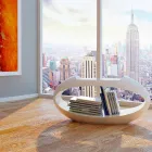 design stool with integrated library Ellix made in Italy Viadurini