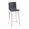 Modern design stool with high back Calo, H. 97 cm, made in Italy