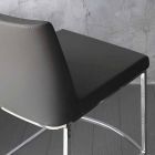 Design Stool in Ecoleather for Kitchen or Dining Room H 80 cm - Celine Viadurini