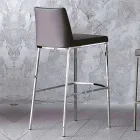 Design Stool in Ecoleather for Kitchen or Dining Room H 80 cm - Celine Viadurini