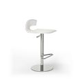 Design Stool in Wood, Steel with Leather or Leather Upholstery - Turner