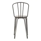 Modern Design Stool in Industrial Style in Iron and Wood, 2 Pieces - Erika Viadurini