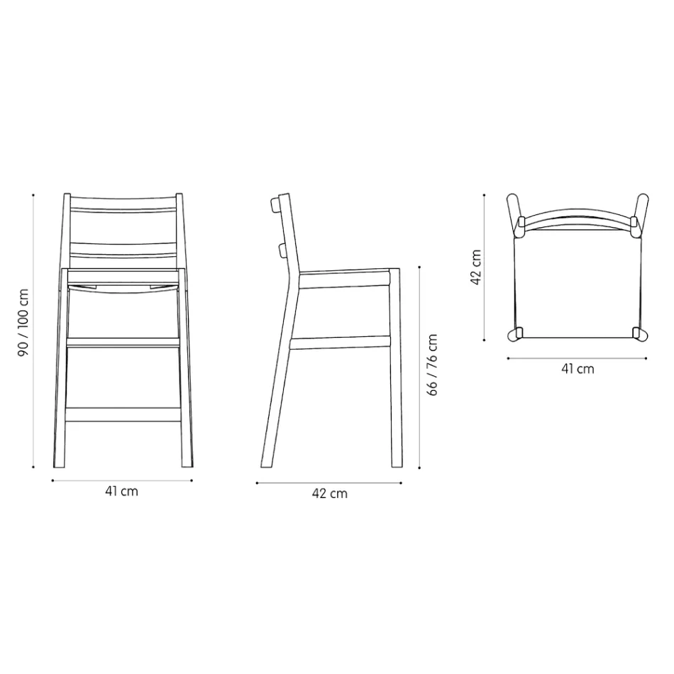 Luxury Stool in Solid Beech with Fabric Seat Made in Italy - Nora Viadurini