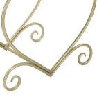 Low Golden Iron Stool with Fabric Covered Seat - Dimentico Viadurini