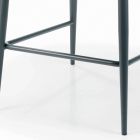 Fixed Stool with Velvet Seat and Steel Base Made in Italy - Alassio Viadurini