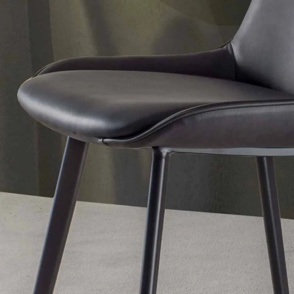 Fixed Stool H 65 cm, Structure with 4 Metal Legs - Ines Viadurini