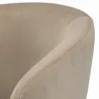 Swivel and Height Adjustable Stool in Velvet and Steel - Alassio Viadurini