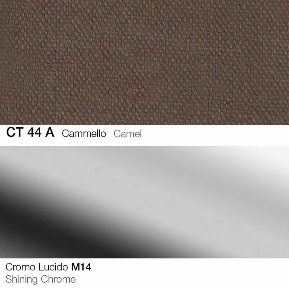 Swivel Stool in Fabric and Steel with Gas Lift Made in Italy - Marchesi Viadurini