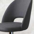 Swivel Stool in Fabric and Steel with Gas Lift Made in Italy - Marchesi Viadurini