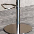 Swivel Stool in Fabric and Steel with Gas Lift Made in Italy - Marchesi Viadurini