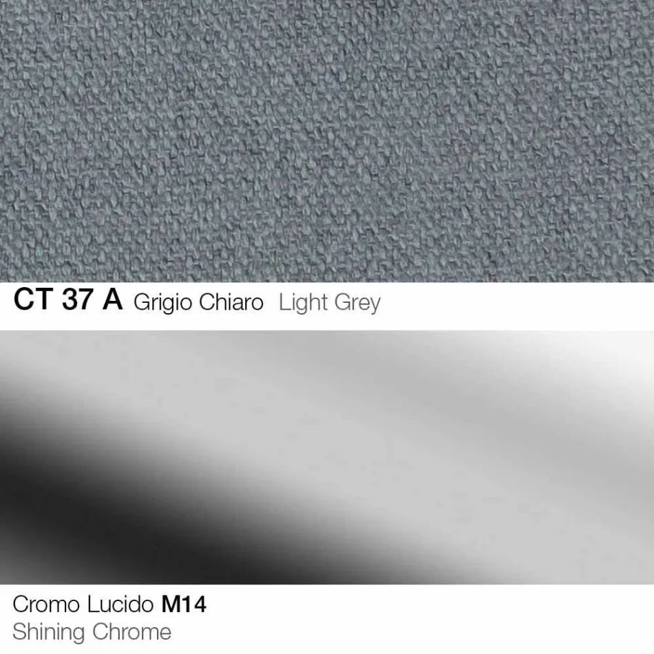 Swivel Stool in Fabric and Steel with Gas Lift Made in Italy - Marchesi Viadurini