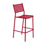 Stackable Outdoor Stool in Painted Steel Made in Italy - Nilda Viadurini