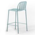 Stackable Outdoor Metal Stool Made in Italy 2 Pieces - Simply