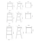 Stool in Solid Beech with Fabric Seat Made in Italy - Regensburg Viadurini