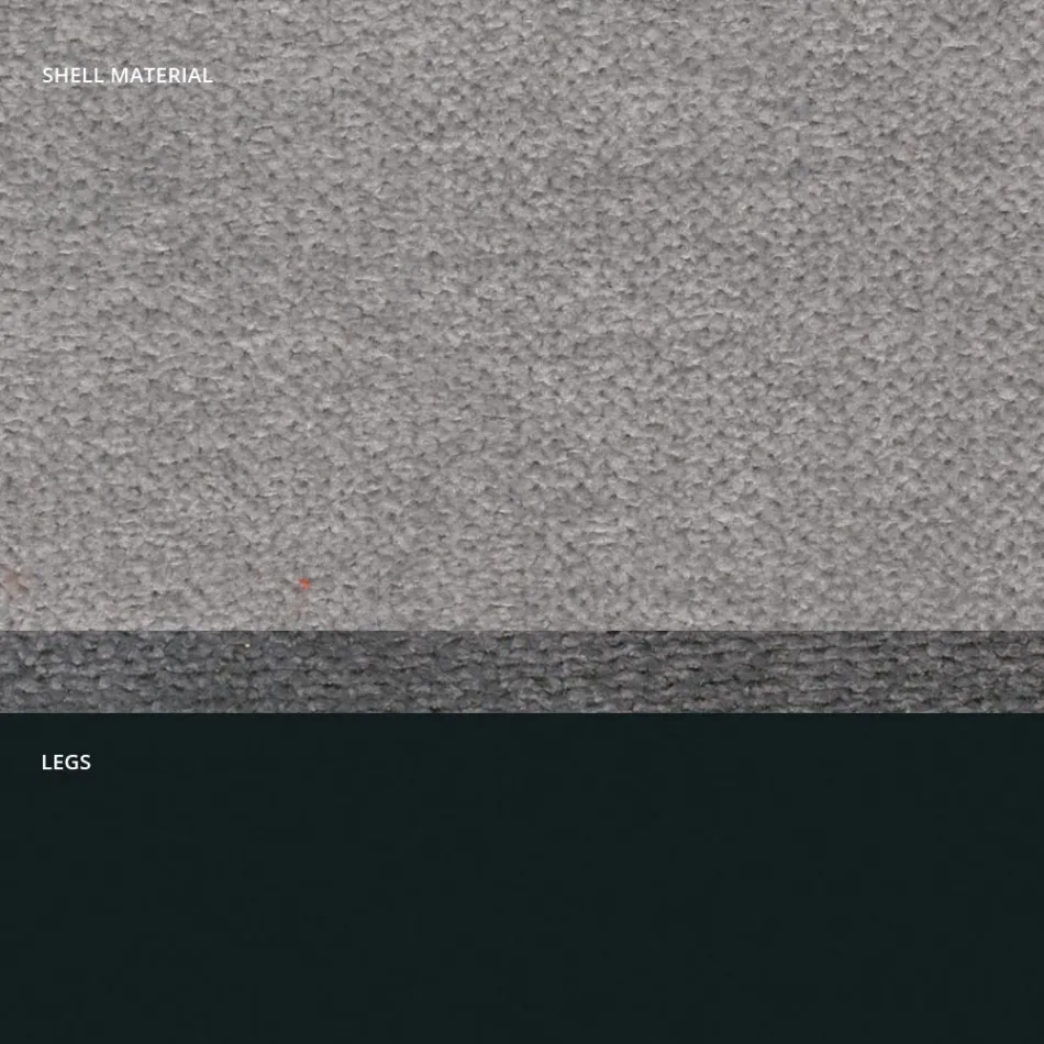 Stool in Fabric and Anthracite Metal Design Made in Italy - Marianet Viadurini