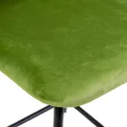 Velvet Stool with Metal Frame in Different Finishes - Penna Viadurini