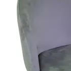 Velvet Stool with Metal Frame in Different Finishes - Penna Viadurini