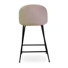 Velvet Stool with Metal Frame in Different Finishes - Penna Viadurini