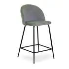 Velvet Stool with Metal Frame in Different Finishes - Penna Viadurini