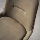 Modern stool H 80 cm, Seat in Eco-leather Nabuk - Ines Viadurini