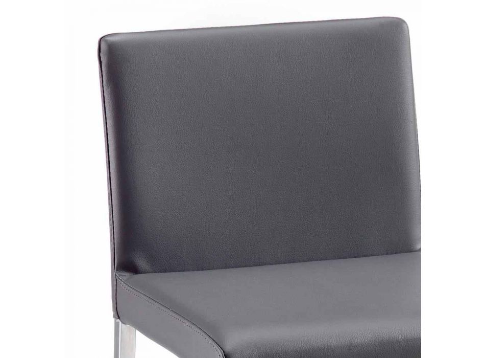 Modern stool in Alwyn H 94 cm eco-leather, made entirely in Italy Viadurini