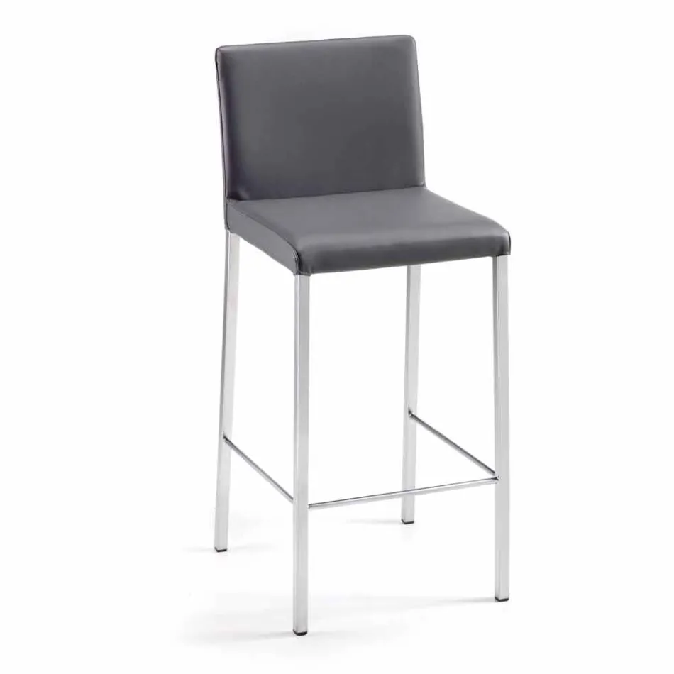 Modern stool in Alwyn H 94 cm eco-leather, made entirely in Italy Viadurini