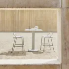 Outdoor Stool with Pillows Included Made in Italy - Noss by Varaschin Viadurini