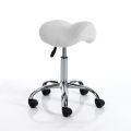 Desk Stool in Synthetic Leather and Metal - Titanium