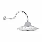 Classic Steel Shower Head with Brass Shower Arm Made in Italy - Jeko Viadurini
