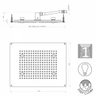 Rectangular overhead shower Bossini shower a jet with chromotherapy Viadurini
