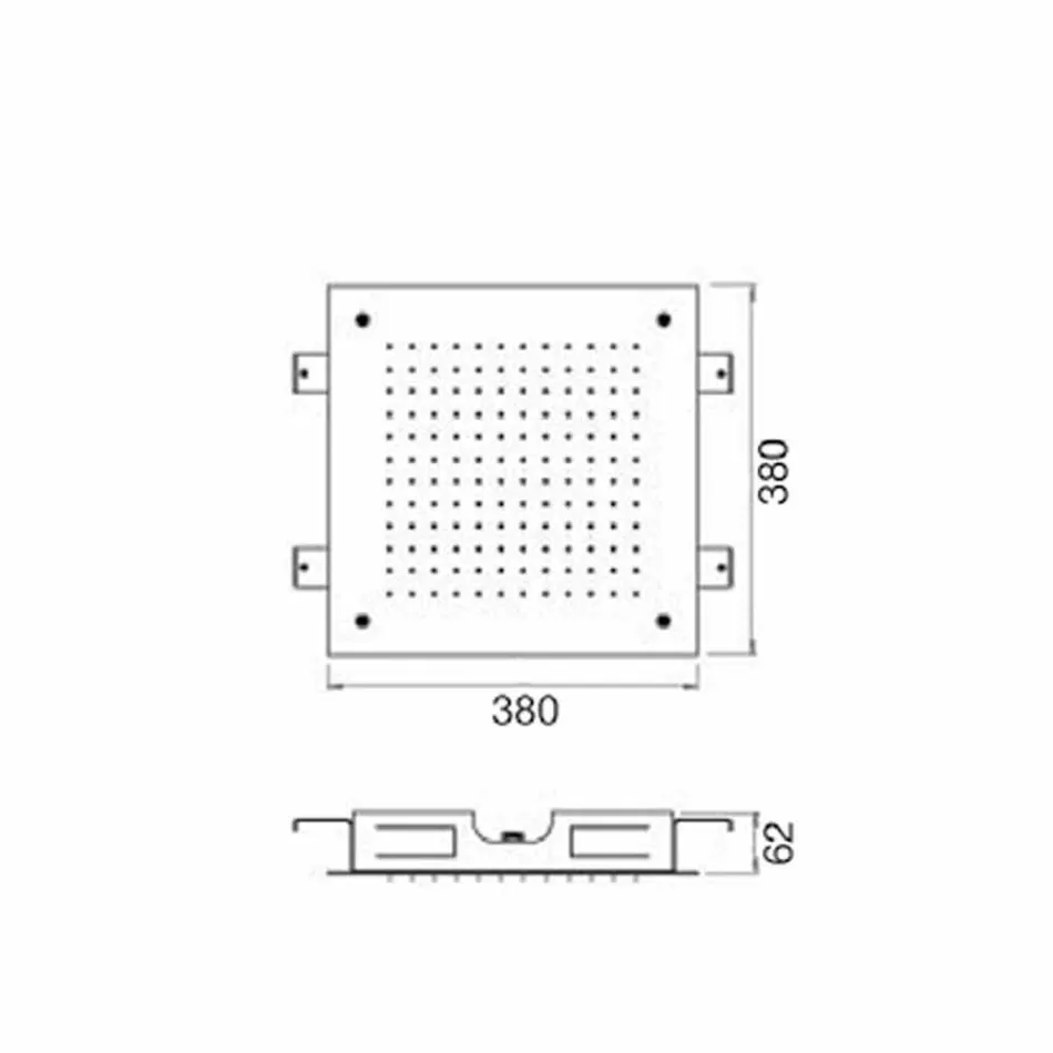 Stainless Steel Single Jet Ceiling Shower Head Made in Italy - Cauro Viadurini