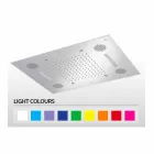 Steel Shower Head with Chromotherapy and Bluetooth Made in Italy - Elbo Viadurini