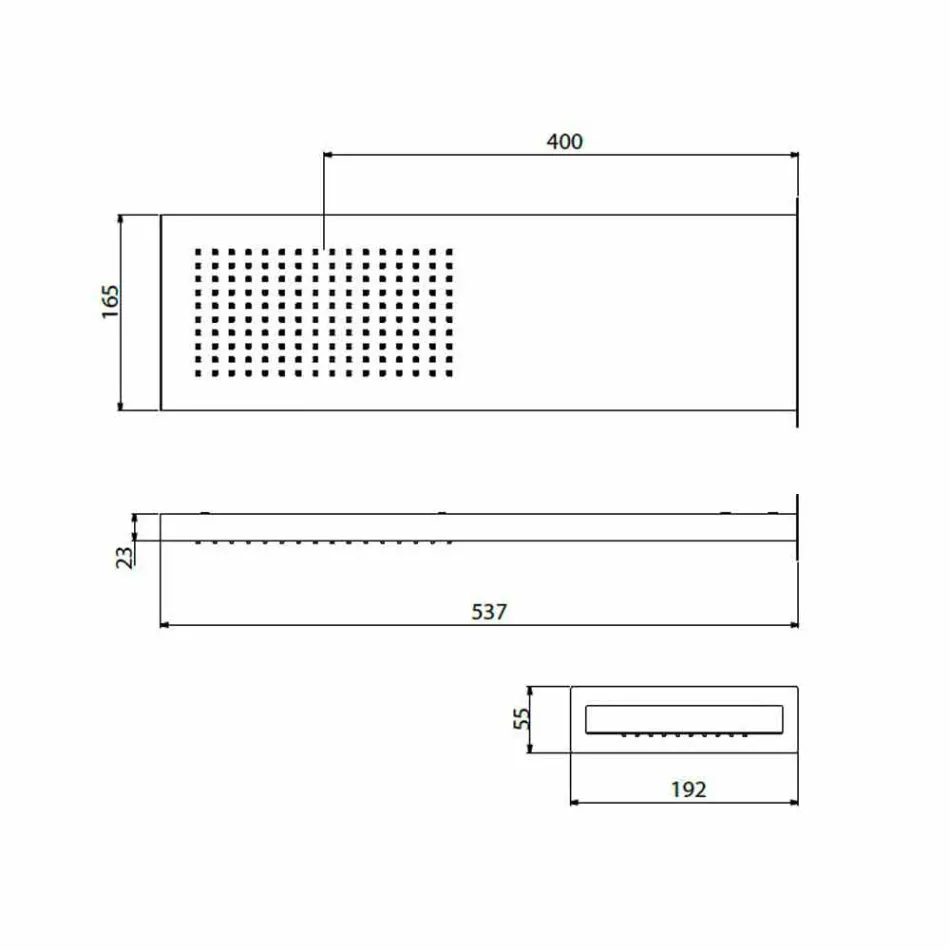 Steel Shower Head with Rain Jet Made in Italy - Nairobi Viadurini