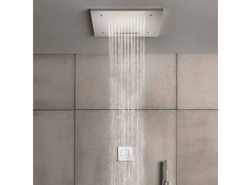Stainless Steel Shower Head with Chromotherapy Made in Italy - Solver Viadurini